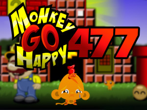 Monkey GO Happy Stage 477: Super Gario, Tomb Rider Theme