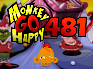 Monkey GO Happy Stage 481: Covid Grinch SnowBall Fight Theme