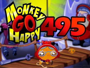Monkey GO Happy Stage 495: Cryptozoologist / search for the Yeti theme