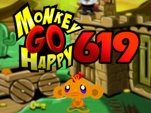 Monkey GO Happy Stage 619: Monkey Zorro, The Masked Swordsman
