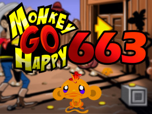 Monkey GO Happy Stage 663: Lucky Luke theme - the man who shoots faster then his own shadow