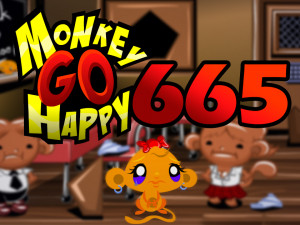 Monkey GO Happy Stage 665: Back-to-School Monkies don't want to go! Want to stay home!