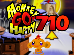 Счастливая Обезьянка 710: Битва за Еду в Монастыре