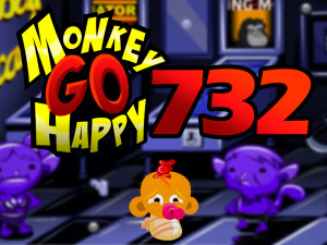 Monkey GO Happy Stage 732: Pinball Monkey avatar movie with big bad dinosaur