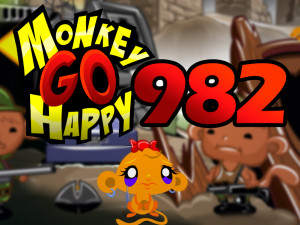 Monkey GO Happy Stage 982: Monkeys change all the guns in the world to flowers